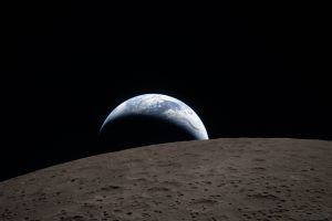 Zalazak Zemlje iza Meseca Zalazak Zemlje iza Meseca, snimljen iz letelice Orion na misiji Aretmis 2
